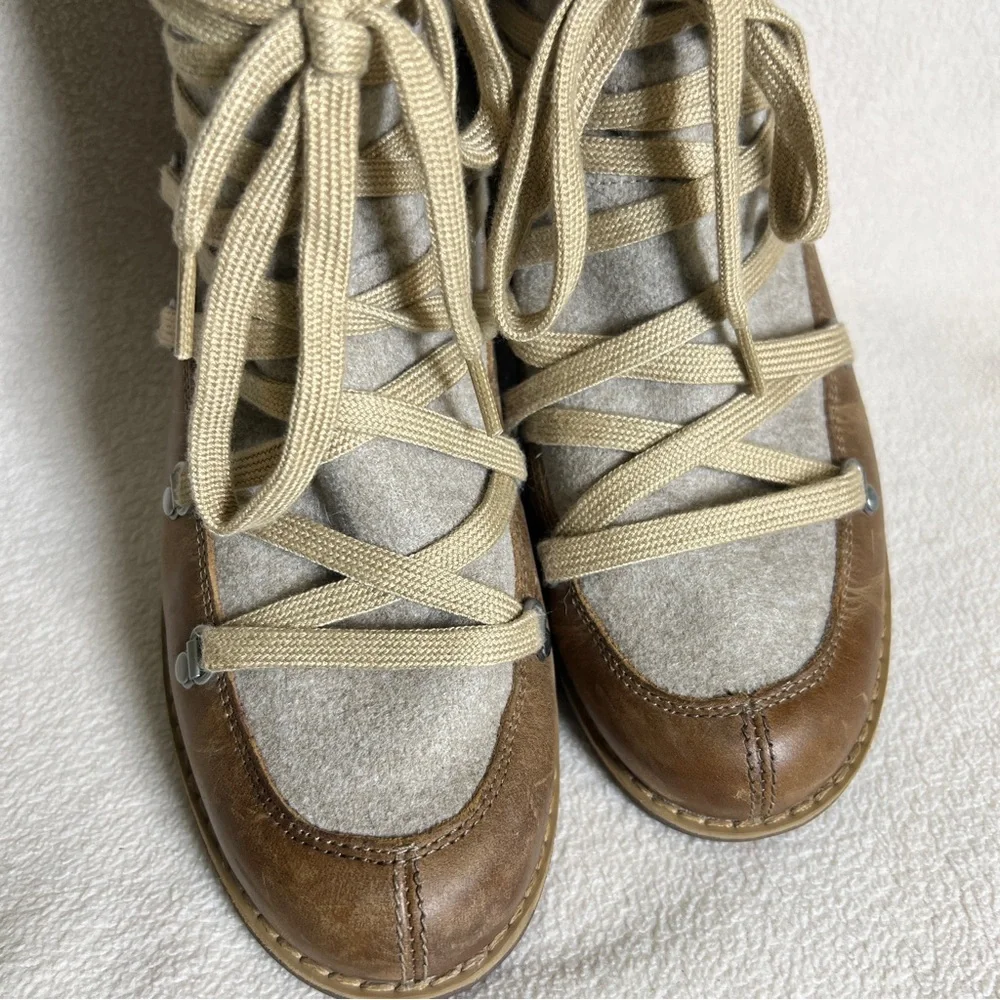 Merrell Shiloh II Brown Leather Boots Women’s 10 Casual Ankle Boots Lace Up
